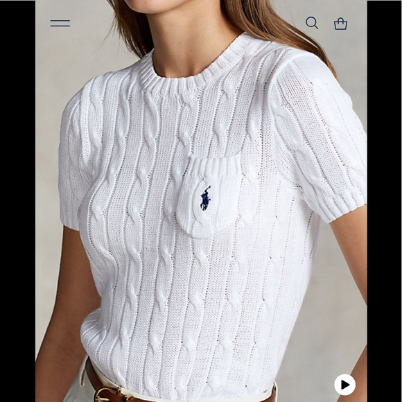 Polo Ralph Lauren Sweaters - Polo Ralph Lauren

Cable-Knit Short-Sleeve Sweater  white
